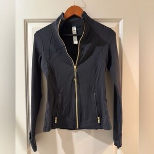 lululemon Black Nulu Jacket with Gold Zippers